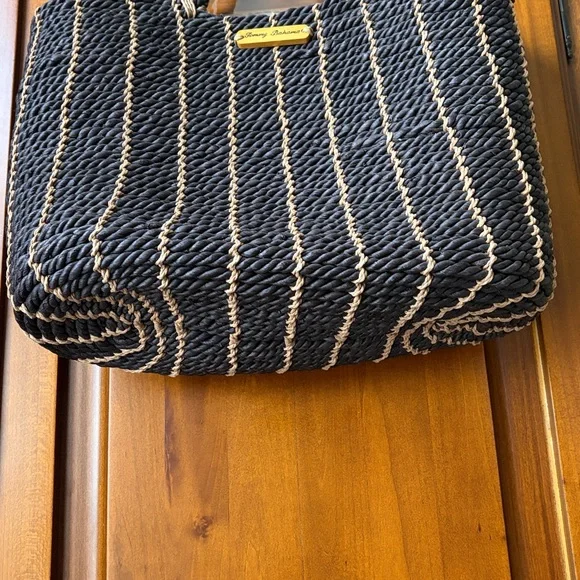 Tommy Bahama Brown and Beige Rope Tote - Picture 4 of 7